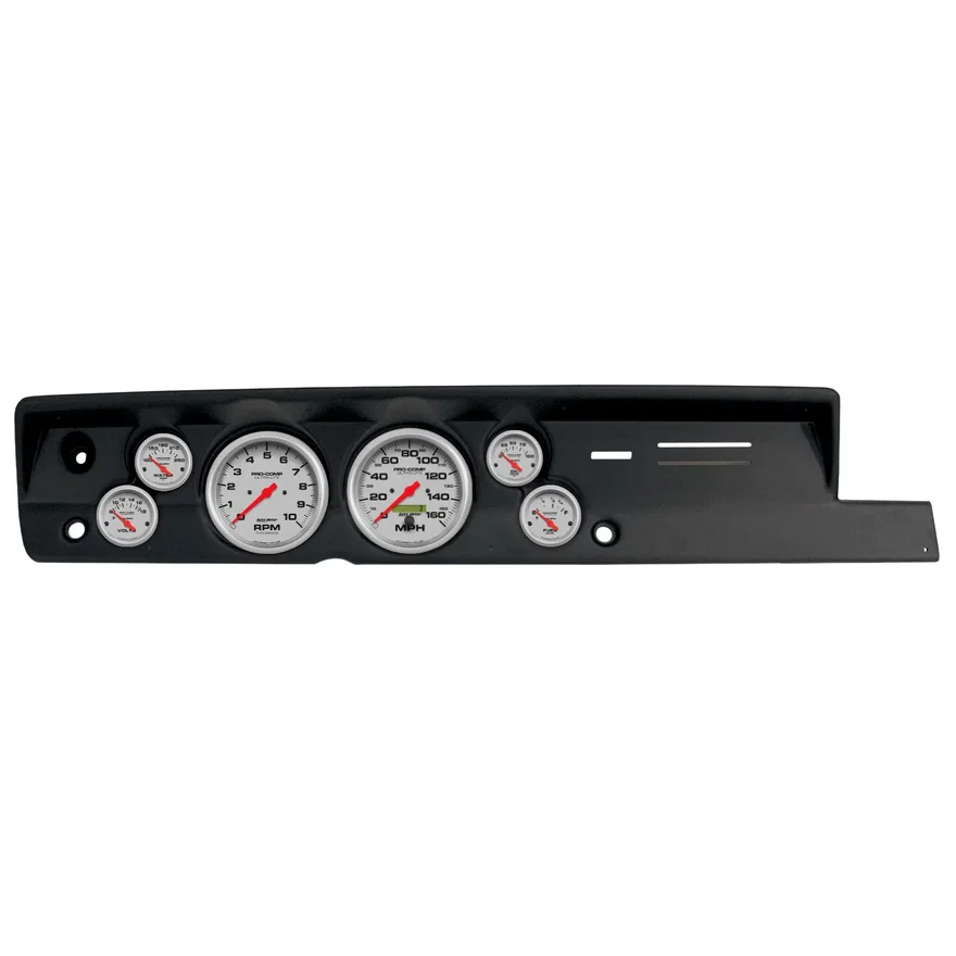 DIRECT FIT DASH KIT; (5in. X2; 2 1/16in. X4); PLYM CUDA HEAT 67-69; ULTRA-LITE for Plymouth Barracuda