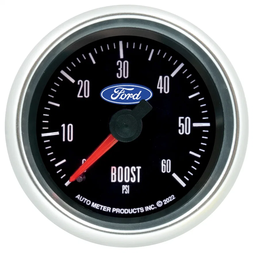 GAUGE; BOOST; 2 1/16in.; 60PSI; MECHANICAL; FORD