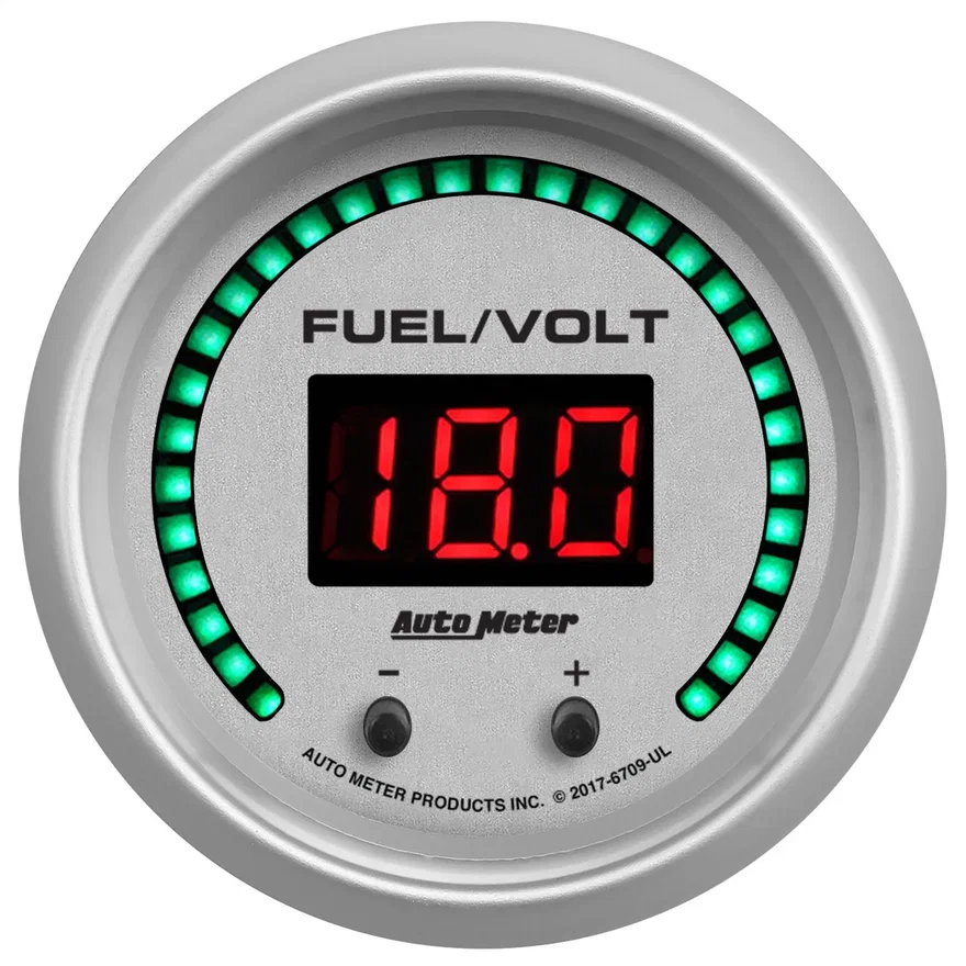 GAUGE; FUEL/VOLT; 2 1/16in. TWO CHANNEL; SELECTABLE; ULTRA-LITE ELITE DIGITAL