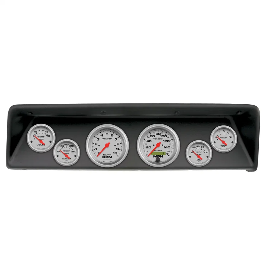 DIRECT FIT DASH KIT; (3 3/8in. X2; 2 1/16in. X4); CHEVROLET NOVA 66-67; ULTRA-LI