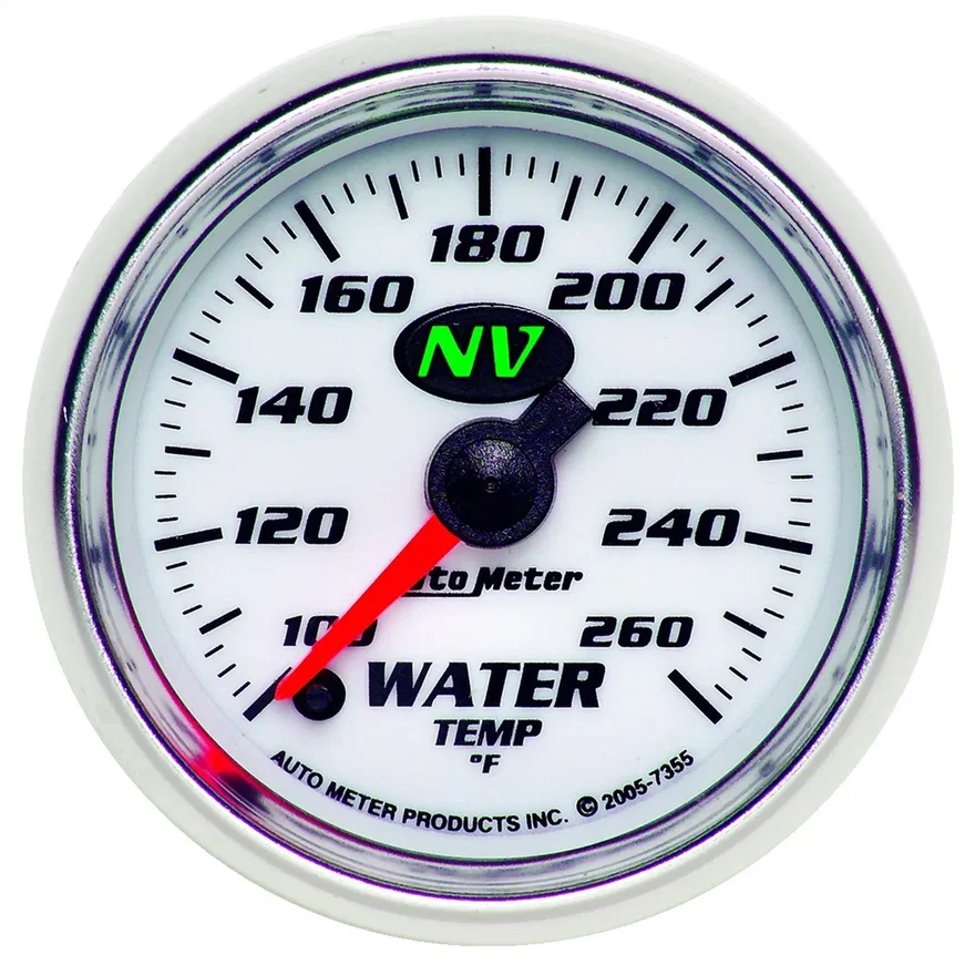 GAUGE; WATER TEMP; 2 1/16in.; 100-260deg.F; DIGITAL STEPPER MOTOR; NV
