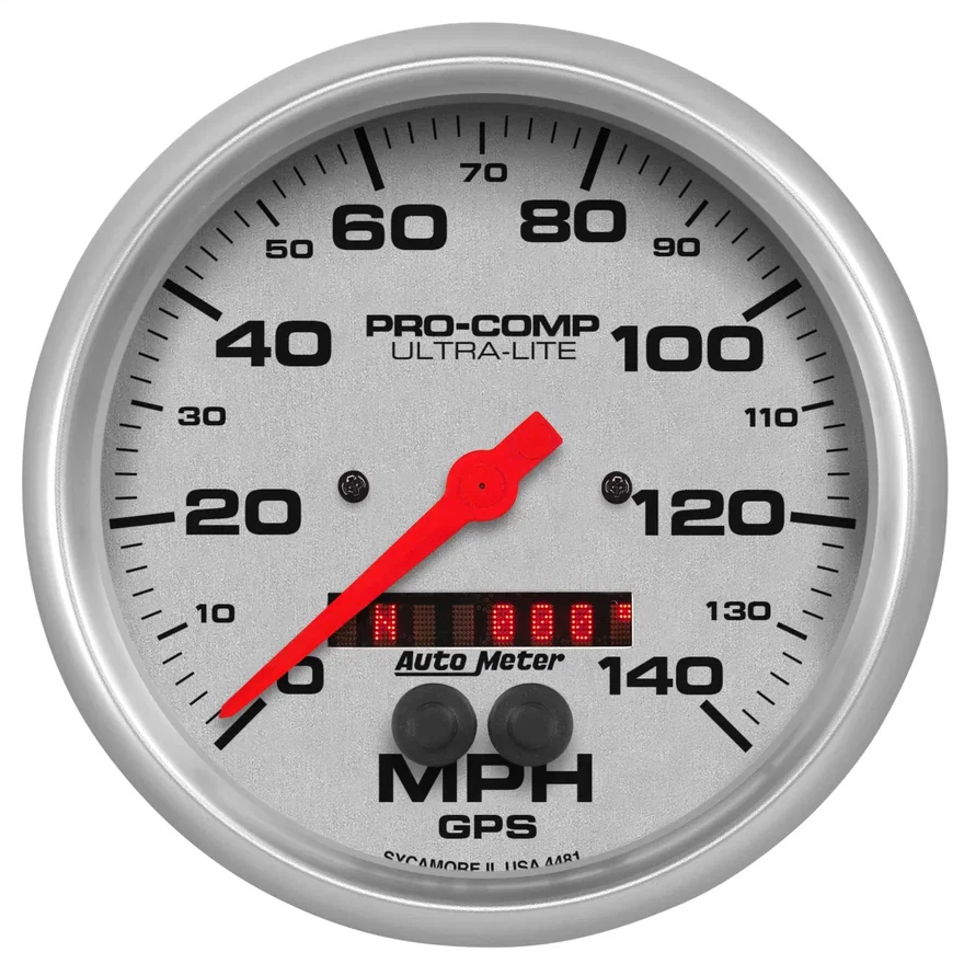 GAUGE; SPEEDOMETER; 5in.; 140MPH; GPS; ULTRA-LITE