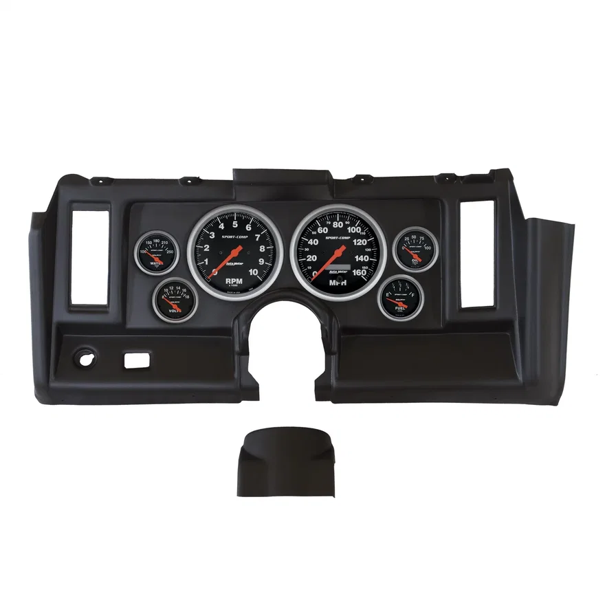 DIRECT FIT DASH KIT; CAMARO 69; TACH/MPH/FUEL/OILP/WTMP/VOLT; SPORT-COMP