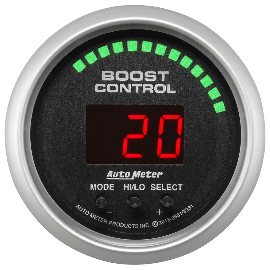 GAUGE; BOOST CONTROLLER; 2 1/16in.; 30INHG-30PSI; INCL. SOLENOID; DIGITAL; SC