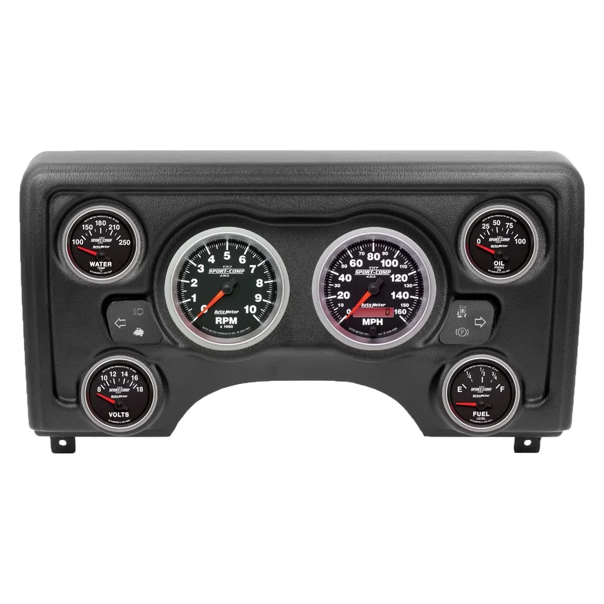 DIRECT FIT DASH KIT; (3 3/8in. X2; 2 1/16in. X4) JEEP TJ 97-06; SPORT-COMP II