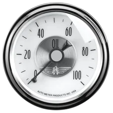 GAUGE; OIL PRESS; 2 1/16in.; 100PSI; MECH; PRESTIGE PEARL image 1