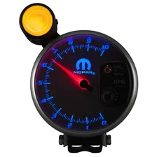 GAUGE; TACHOMETER; 5in.; 10K RPM; PEDESTAL W/EXT. SHIFT-LITE; WHITE; MOPAR image 4