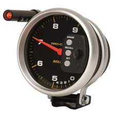 GAUGE; TACH; 5in.; 9K RPM; PEDESTAL DUAL RANGE W/QUICK LITE/PEAK MEM; PRO-COMP image 3