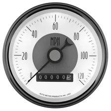 GAUGE; SPEEDO; 3 3/8in.; 120MPH; ELEC. PROGRAM W/WHEEL ODO; PRESTIGE PEARL image 4