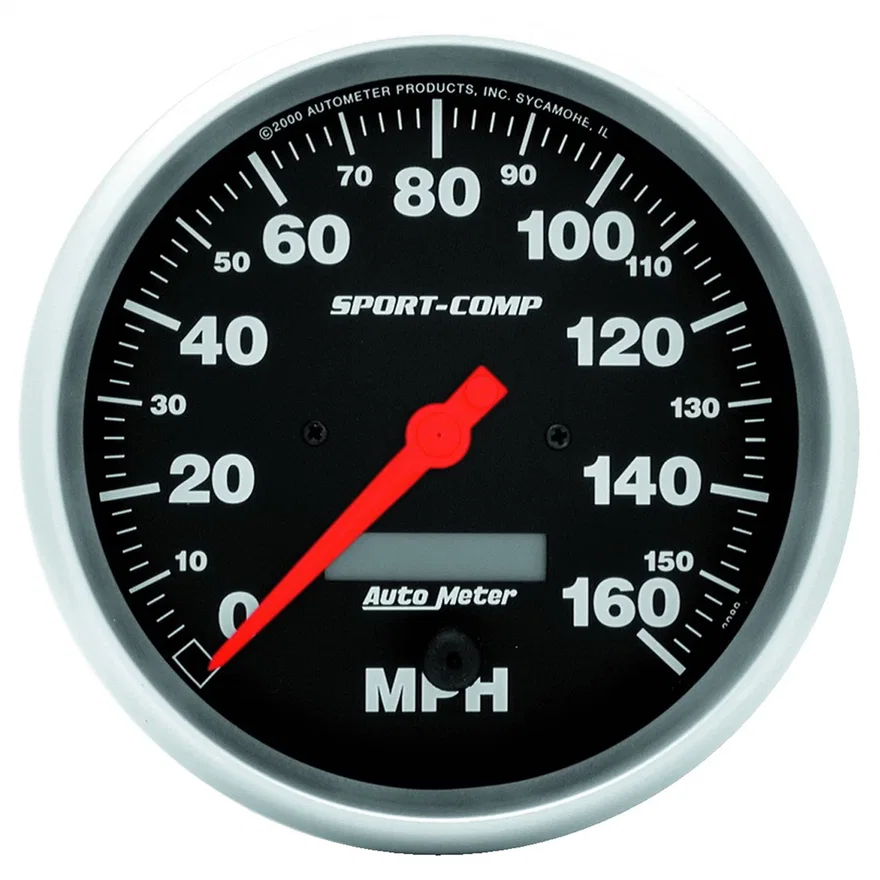 GAUGE; SPEEDO; 5in.; 160MPH; ELEC. PROGRAM W/LCD ODO; SPORT-COMP