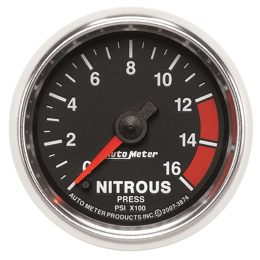 GAUGE; NITROUS PRESSURE; 2 1/16in.; 1600PSI; DIGITAL STEPPER MOTOR; GS