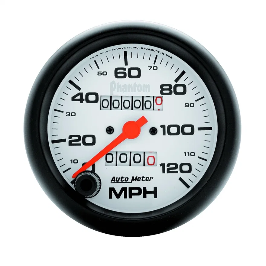 GAUGE; SPEEDOMETER; 3 3/8in.; 120MPH; MECHANICAL; PHANTOM