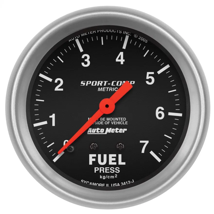 GAUGE; FUEL PRESSURE; 2 5/8in.; 7.0KG/CM2; MECHANICAL; SPORT-COMP