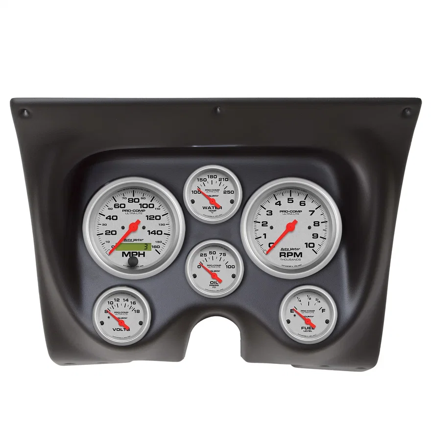 DIRECT FIT DASH KIT; CAMARO/FIREBIRD 67-68; TACH/MPH/FUEL/OILP/WTMP/VOLT; ULTRA-