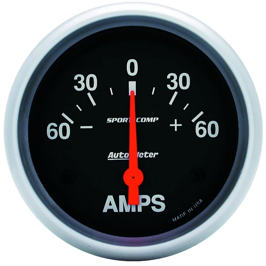 GAUGE; AMMETER; 2 5/8in.; 60A; ELECTRIC; SPORT-COMP