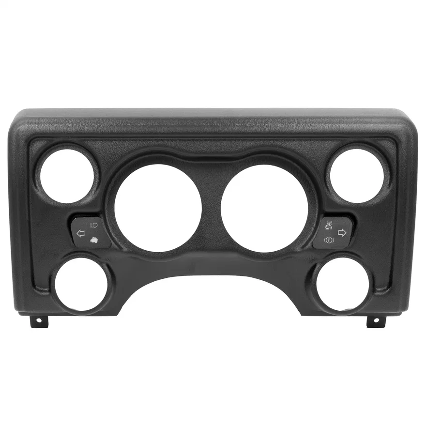 GAUGE MOUNT; DIRECT FIT DASH PANEL; 6 GAUGE (3 3/8in. X2; 2 1/16in. X4); JEEP TJ