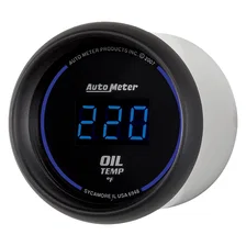 GAUGE; OIL TEMP; 2 1/16in.; 340deg.F; DIGITAL; BLACK DIAL W/BLUE LED image 2