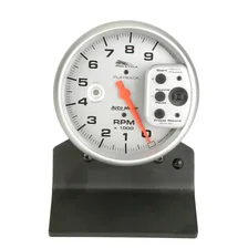 GAUGE; TACH; 5in.; 9K RPM; PEDESTAL W/RPM PLAYBACK; SILVER; PRO-CYCLE image 2