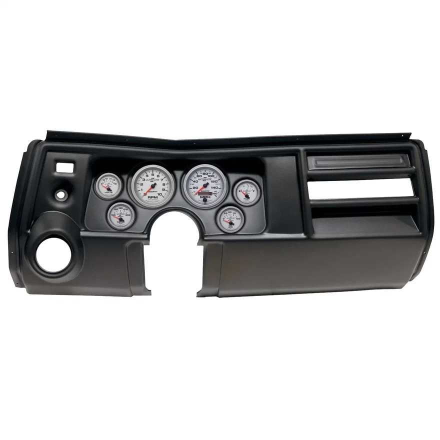 DIRECT FIT DASH KIT; (3 3/8in. X2; 2 1/16in. X4); CHEVY CHEVELLE VENT 69; ULTRA-