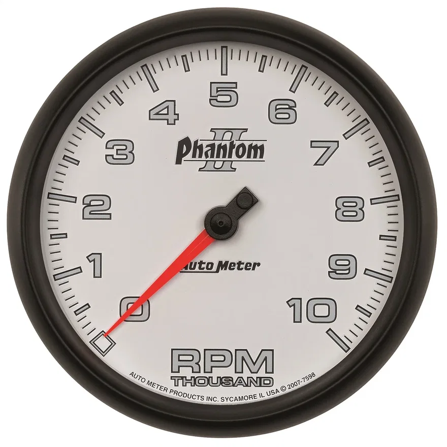GAUGE; TACHOMETER; 5in.; 10K RPM; IN-DASH; PHANTOM II