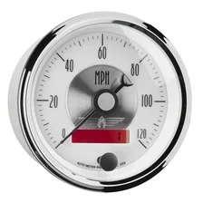 GAUGE; SPEEDO; 3 3/8in.; 120MPH; ELEC. PROGRAM W/LCD ODO; PRESTIGE PEARL image 5