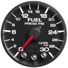 GAUGE; FUEL PRESS; 2 1/16in.; 30PSI; STEPPER MOTOR W/PEAK/WARN; BLK/BLK; SPEK image 2