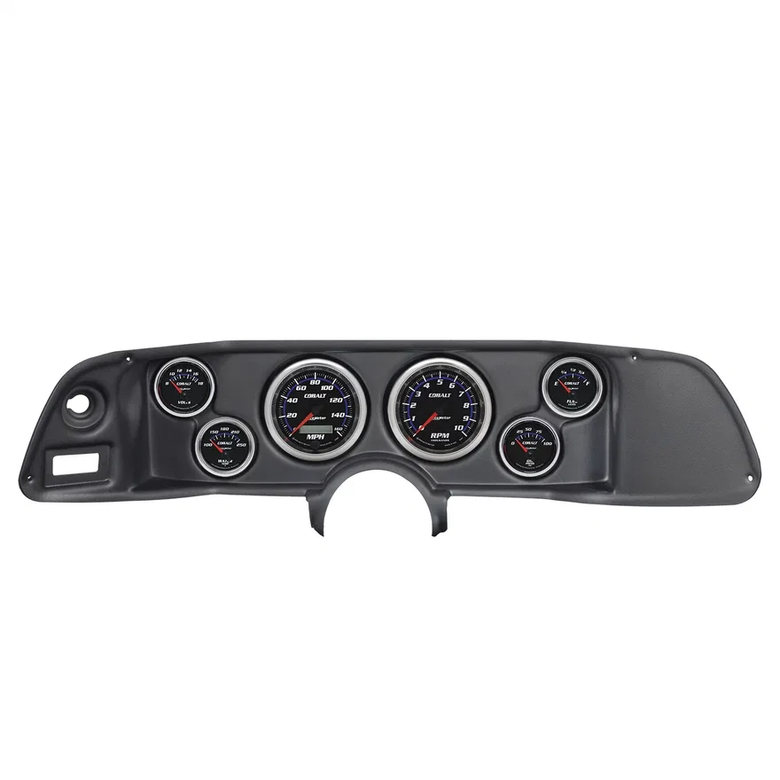 DIRECT FIT DASH KIT; CAMARO 70-78; TACH/MPH/FUEL/OILP/WTMP/VOLT; COBALT