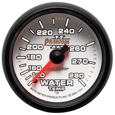 GAUGE; WATER TEMP; 2 1/16in.; 140-280deg.F; MECHANICAL; PHANTOM II image 2