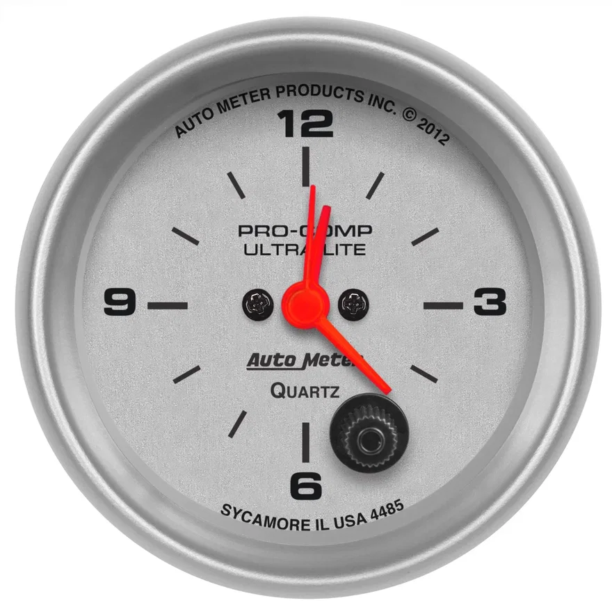 GAUGE; CLOCK; 2 5/8in.; 12HR; ANALOG; ULTRA-LITE