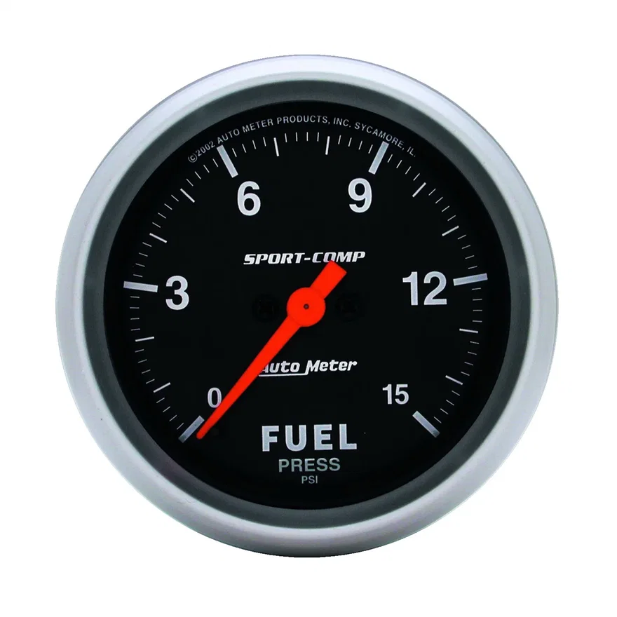 GAUGE; FUEL PRESSURE; 2 5/8in.; 15PSI; DIGITAL STEPPER MOTOR; SPORT-COMP
