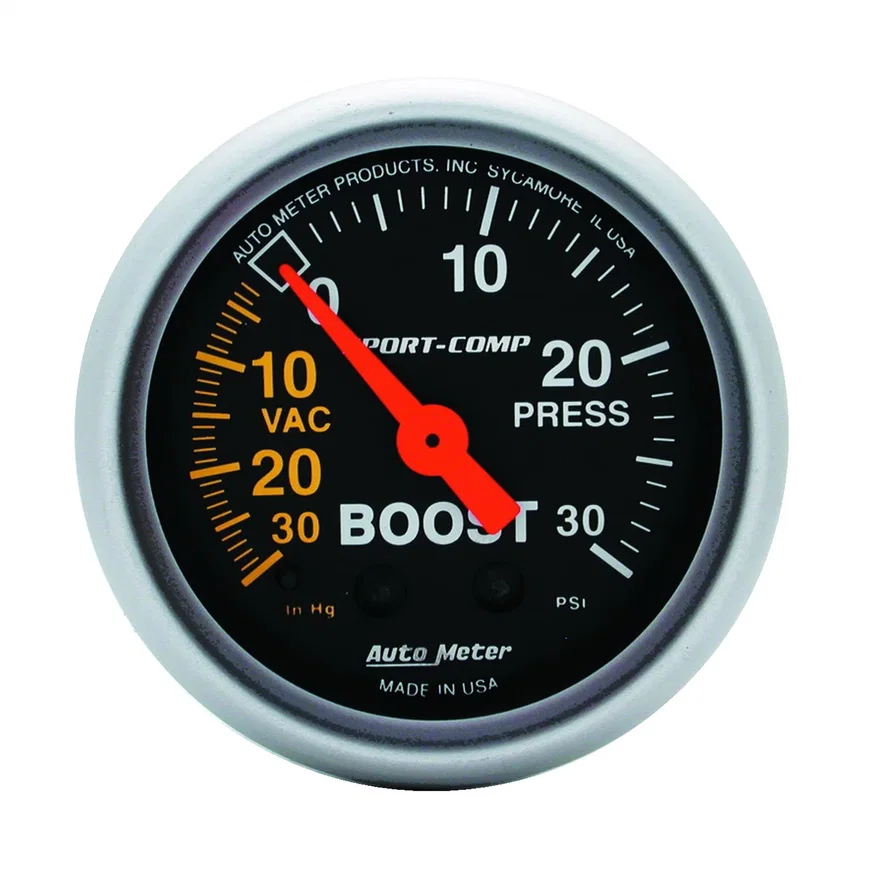 GAUGE; VAC/BOOST; 2 1/16in.; 30INHG-30PSI; MECHANICAL; SPORT-COMP
