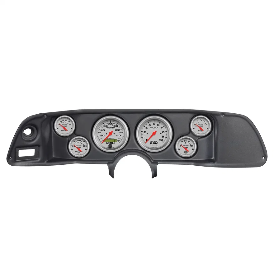 DIRECT FIT DASH KIT; CAMARO 70-78; TACH/MPH/FUEL/OILP/WTMP/VOLT; ULTRA-LITE