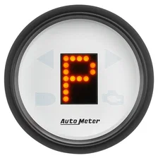 GAUGE; GEAR POS; 2 1/16in.; INCL INDICATORS; WHITE DIAL; RED LED; BLACK BEZEL image 2