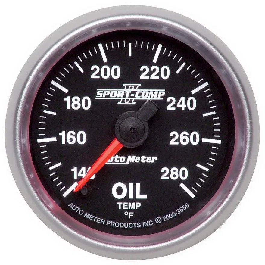 GAUGE; OIL TEMP; 2 1/16in.; 140-280deg.F; DIGITAL STEPPER MOTOR; SPORT-COMP II