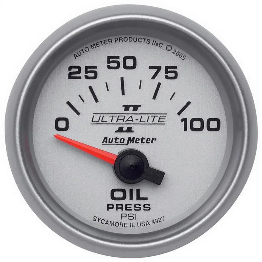 GAUGE; OIL PRESSURE; 2 1/16in.; 100PSI; ELECTRIC; ULTRA-LITE II