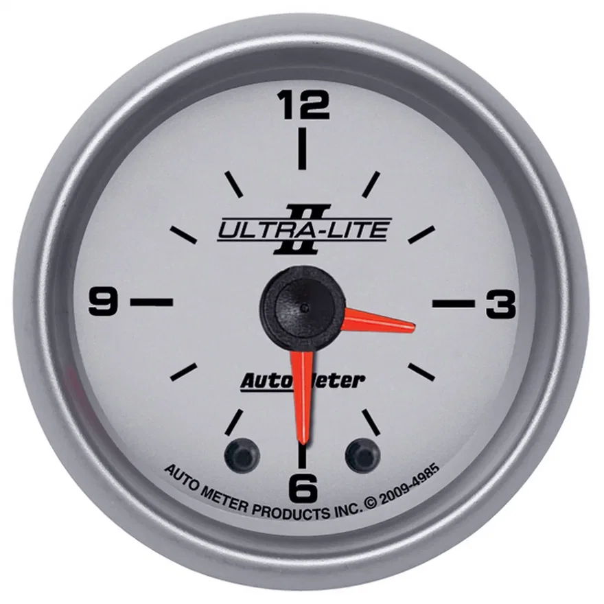 GAUGE; CLOCK; 2 1/16in.; 12HR; ANALOG; ULTRA-LITE II
