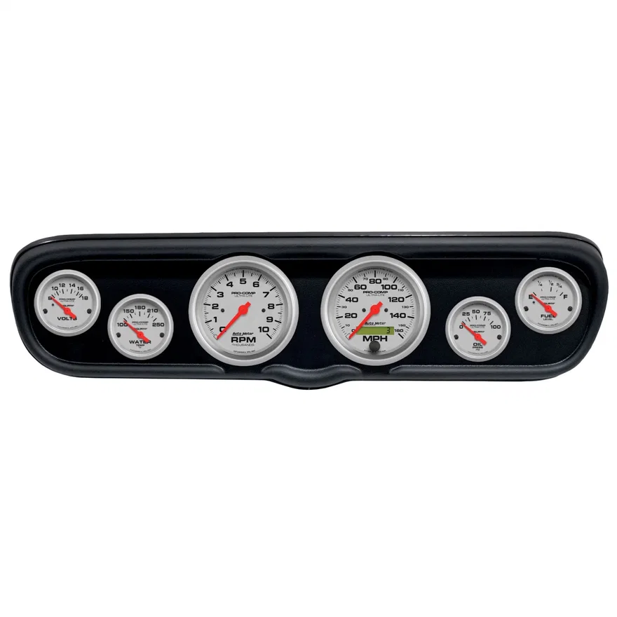 DIRECT FIT DASH KIT; (3 3/8in. X2; 2 1/16in. X4); FORD MUSTANG 66; ULTRA-LITE