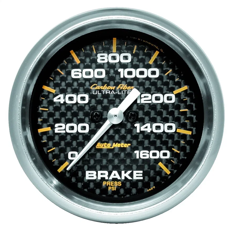 GAUGE; BRAKE PRESSURE; 2 5/8in.; 1600PSI; DIGITAL STEPPER MOTOR; CARBON FIBER
