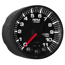 GAUGE; TACH; 2 1/16in.; 11K RPM; W/SHIFT LIGHT/PEAK MEM; BLK/BLK; SPEK-PRO image 7