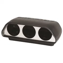 GAUGE MOUNT; UNIVERSAL DASH TOP; TRIPLE; 2 1/16in.; BLACK image 2