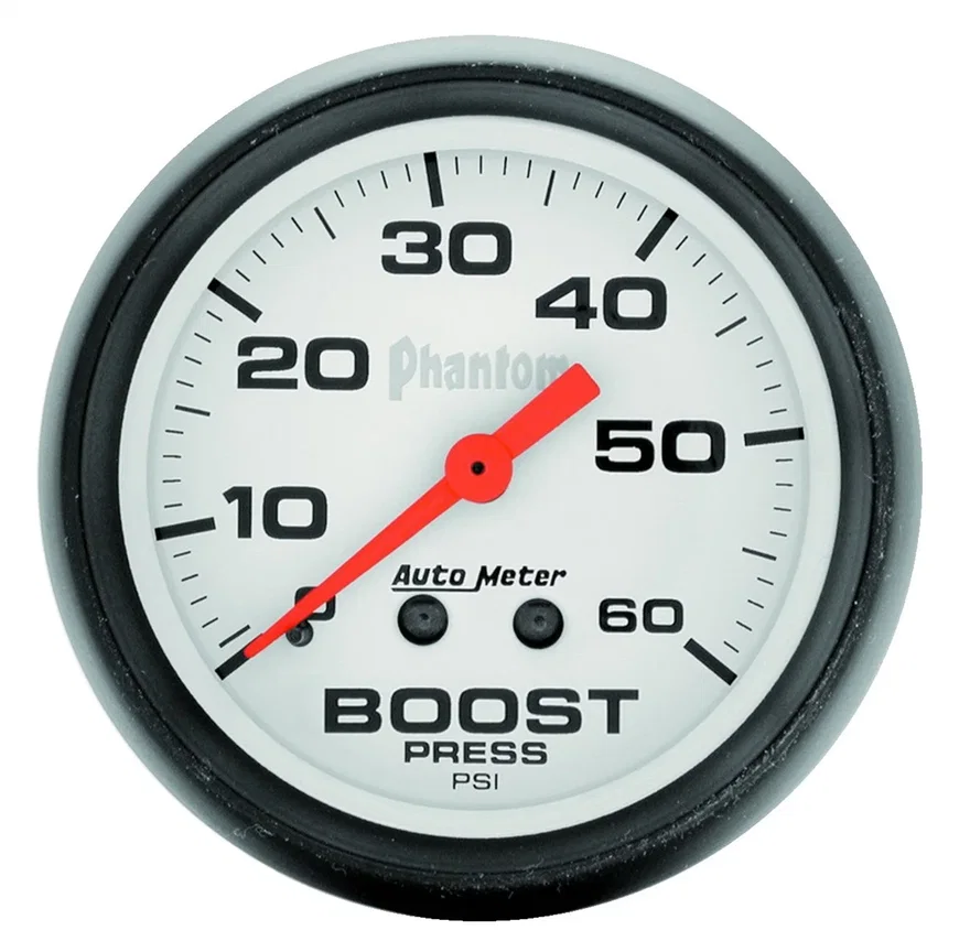GAUGE; BOOST; 2 1/16in.; 60PSI; MECHANICAL; PHANTOM