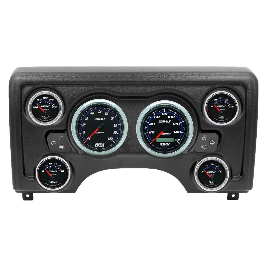 DIRECT FIT DASH KIT; (3 3/8in. X2; 2 1/16in. X4) JEEP TJ 97-06; COBALT