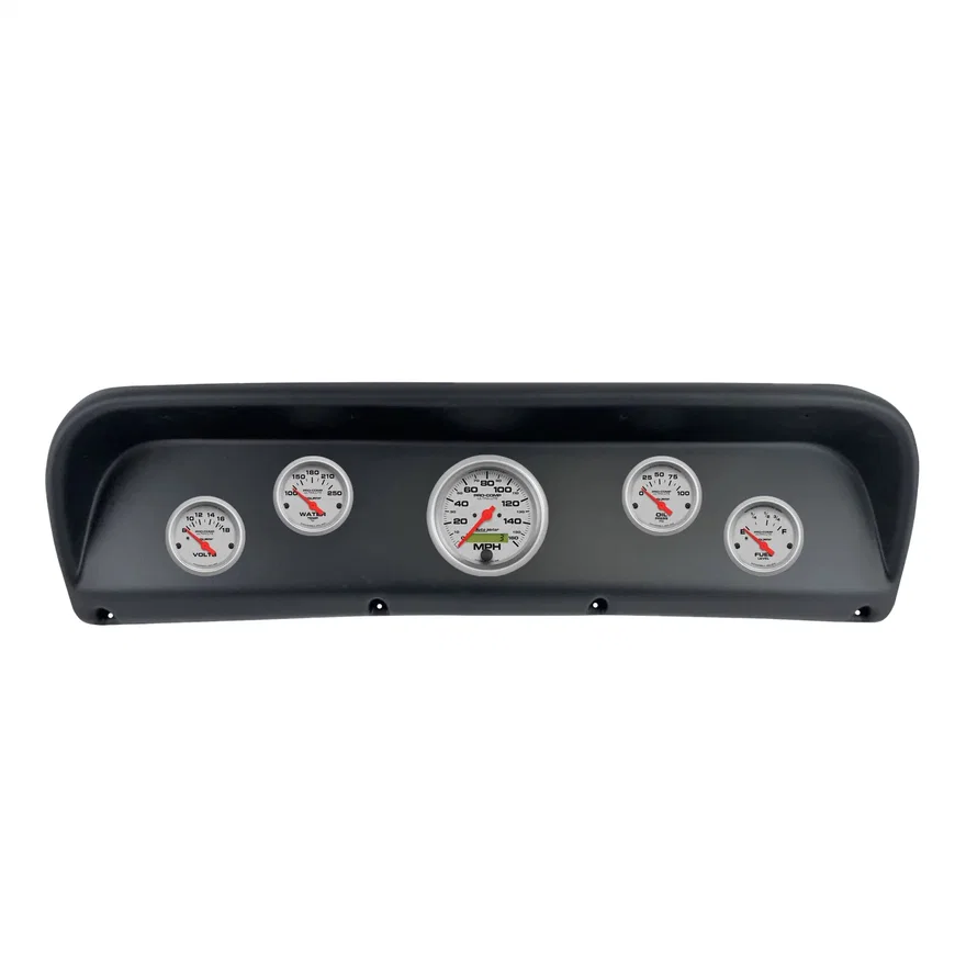 DIRECT FIT DASH KIT; (3 3/8in. X1; 2 1/16in. X4); FORD F100 67-72; ULTRA-LITE