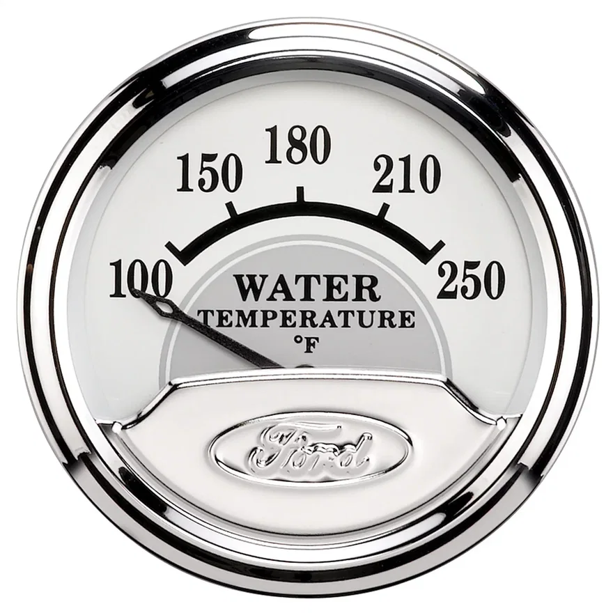 GAUGE; WATER TEMP; 2 1/16in.; 100-250deg.F; ELECTRIC; FORD MASTERPIECE