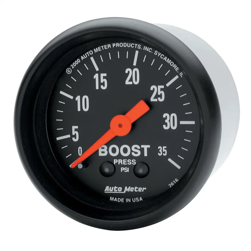 GAUGE; BOOST; 2 1/16in.; 35PSI; MECHANICAL; Z-SERIES