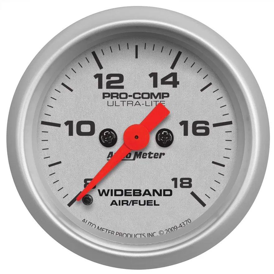 GAUGE; AIR/FUEL RATIO-WIDEBAND; ANALOG; 2 1/16in.; 8:1-18:1; STPR MTR; ULTRA-LIT