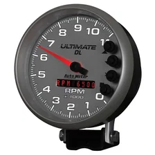 GAUGE; TACH; 5in.; 11K RPM; PEDESTAL; DATALOGGING; ULTIMATE DL PLAYBACK; SILVER image 3