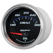 GAUGE; OIL TEMP; 2 5/8in.; 140-300deg.F; ELECTRIC; COBALT image 2