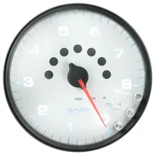GAUGE; TACHOMETER; 5in.; 8K RPM; W/SHIFT LIGHT/PEAK MEM; WHITE/BLACK; SPEK-PRO image 2