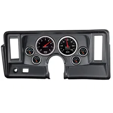 DIRECT FIT DASH KIT; NOVA 69-76; TACH/MPH/FUEL/OILP/WTMP/VOLT; DESIGNER BLACK image 1